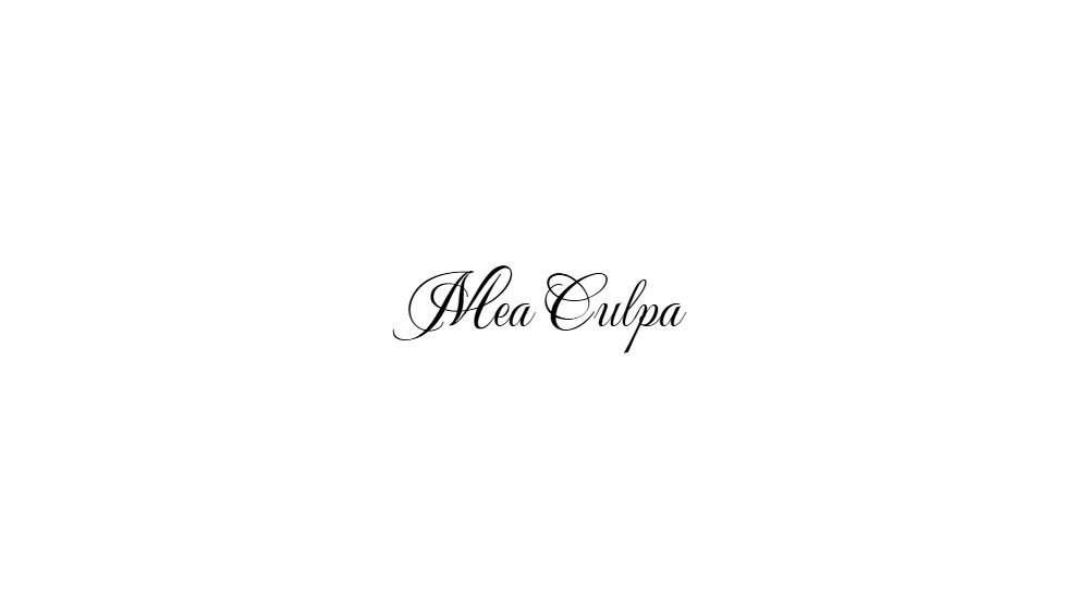 Mea Culpa