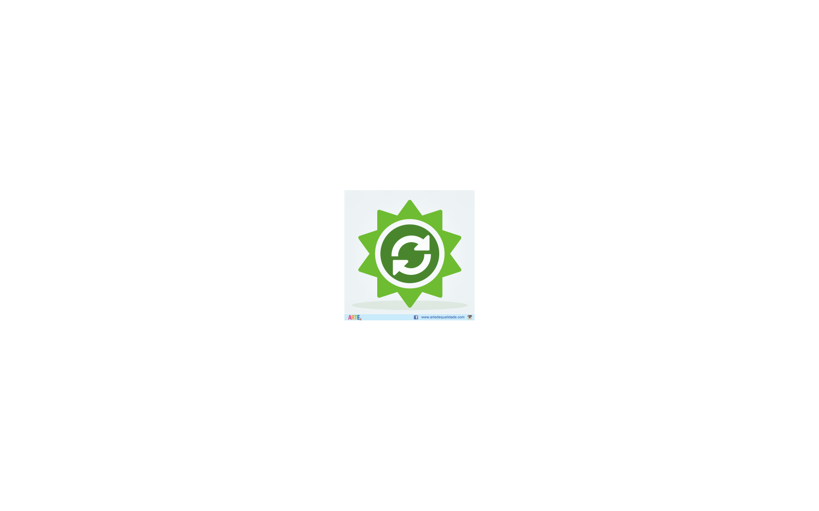 Green Sunburst Recycle Logo