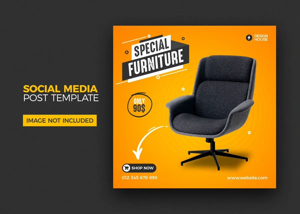 Furniture Social Media Instagram Post Template