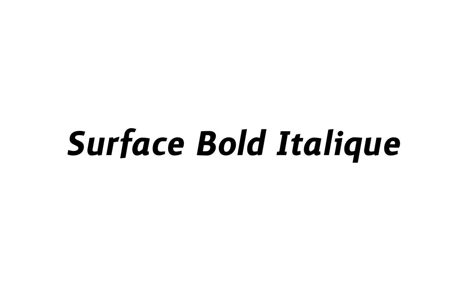 Surface Bold Italique