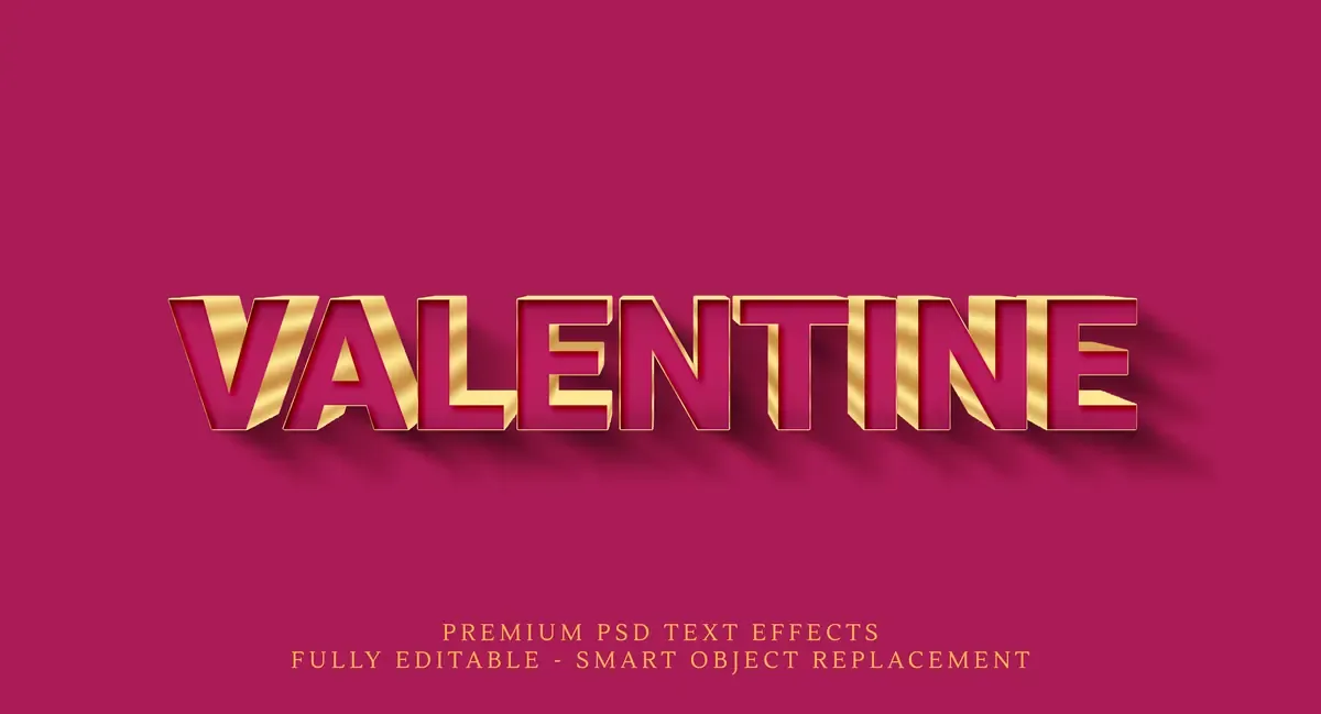 Happy Valentine Text Style Effect