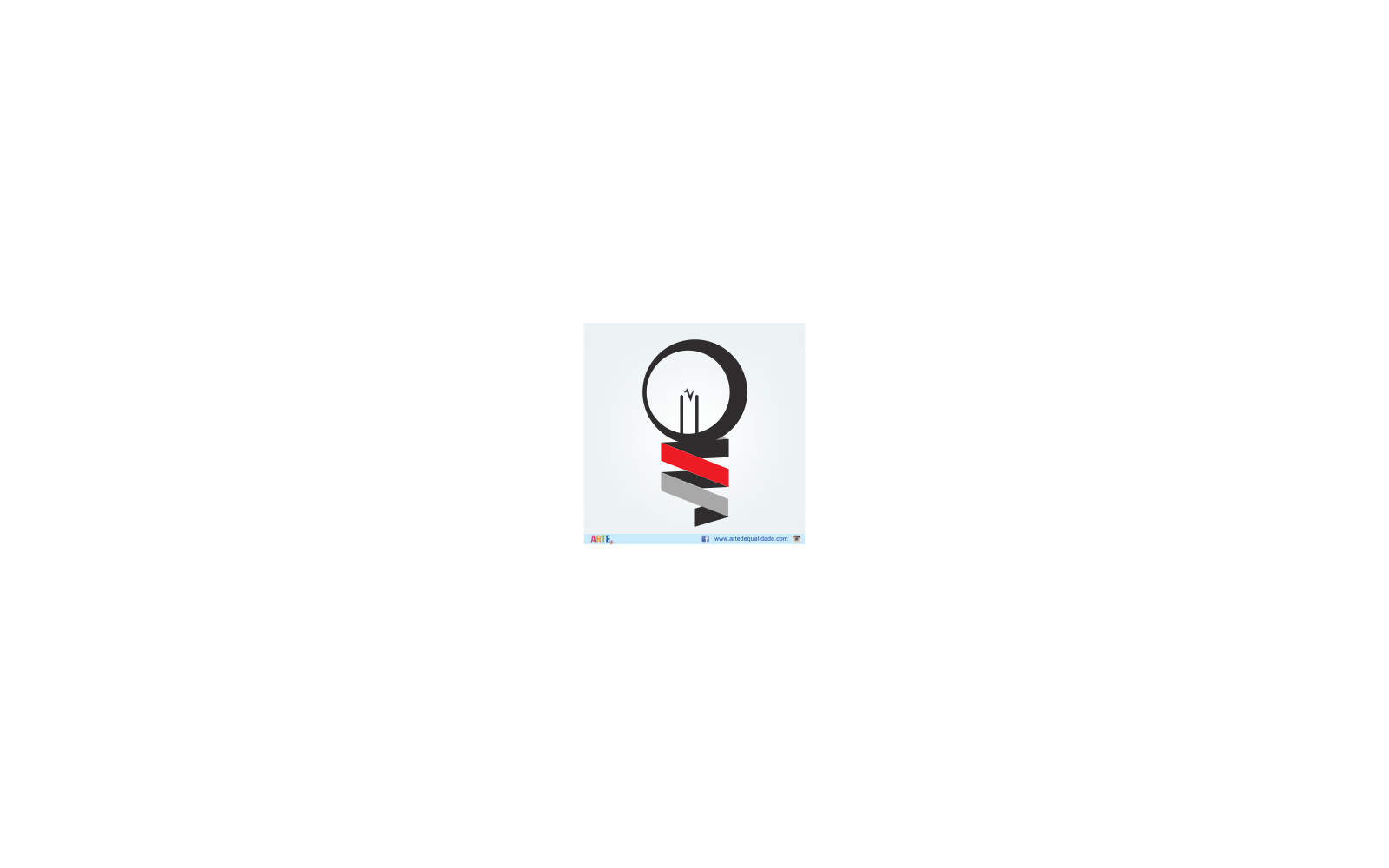 Red Striped Base Lightbulb Logo
