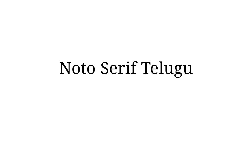 Noto Serif Telugu