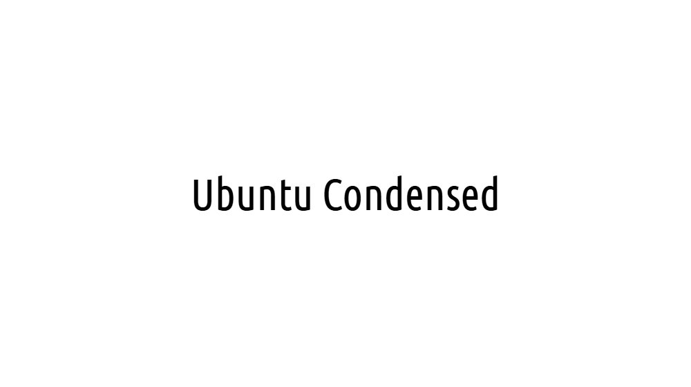 Ubuntu Condensed