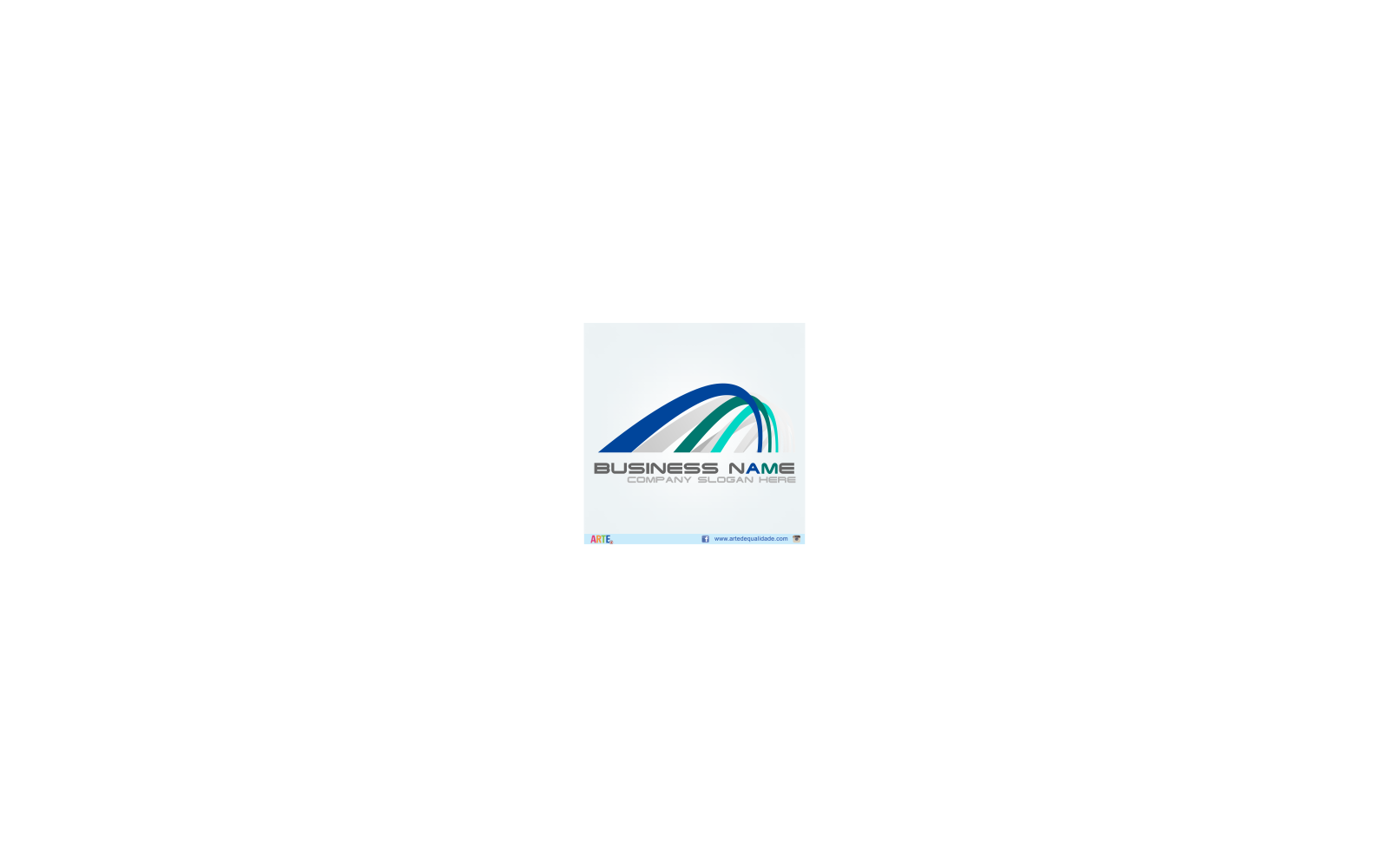 Blue Green Arch Waves Logo