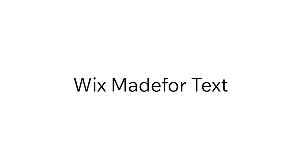 Wix Madefor Text