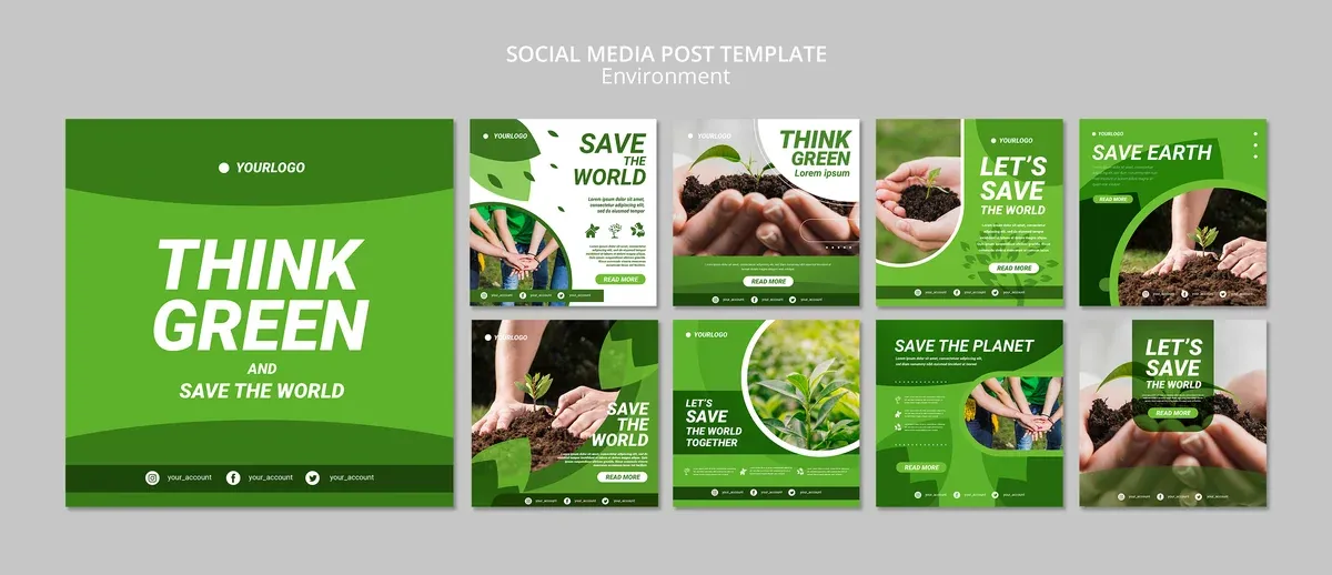 Think Green Social Media Post Template