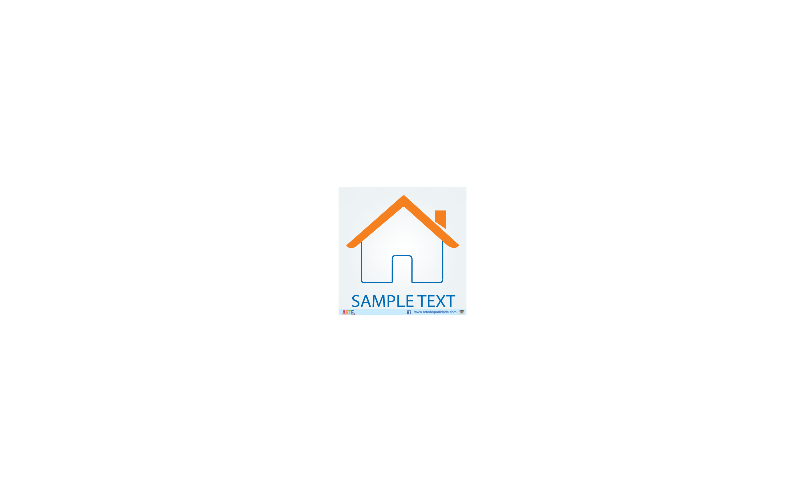 Orange Roof House Outline Logo