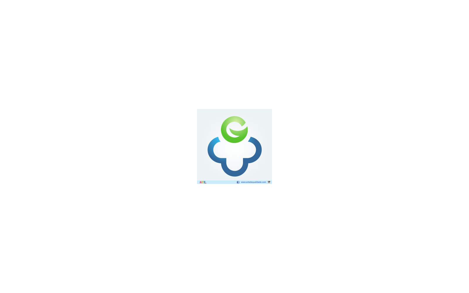 Blue Clover Green Swirl Logo