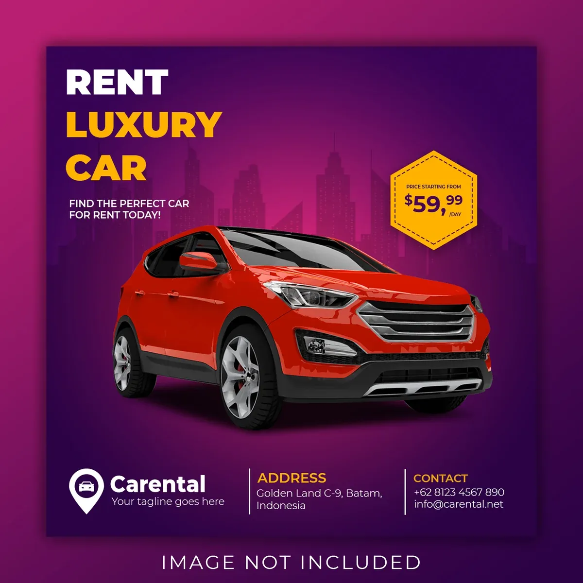 Rent Car Social Media Banner Template