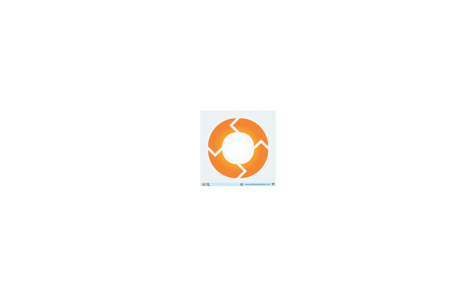 Orange Zigzag Circular Emblem Logo