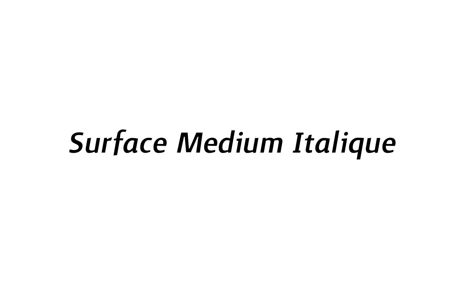 Surface Medium Italique