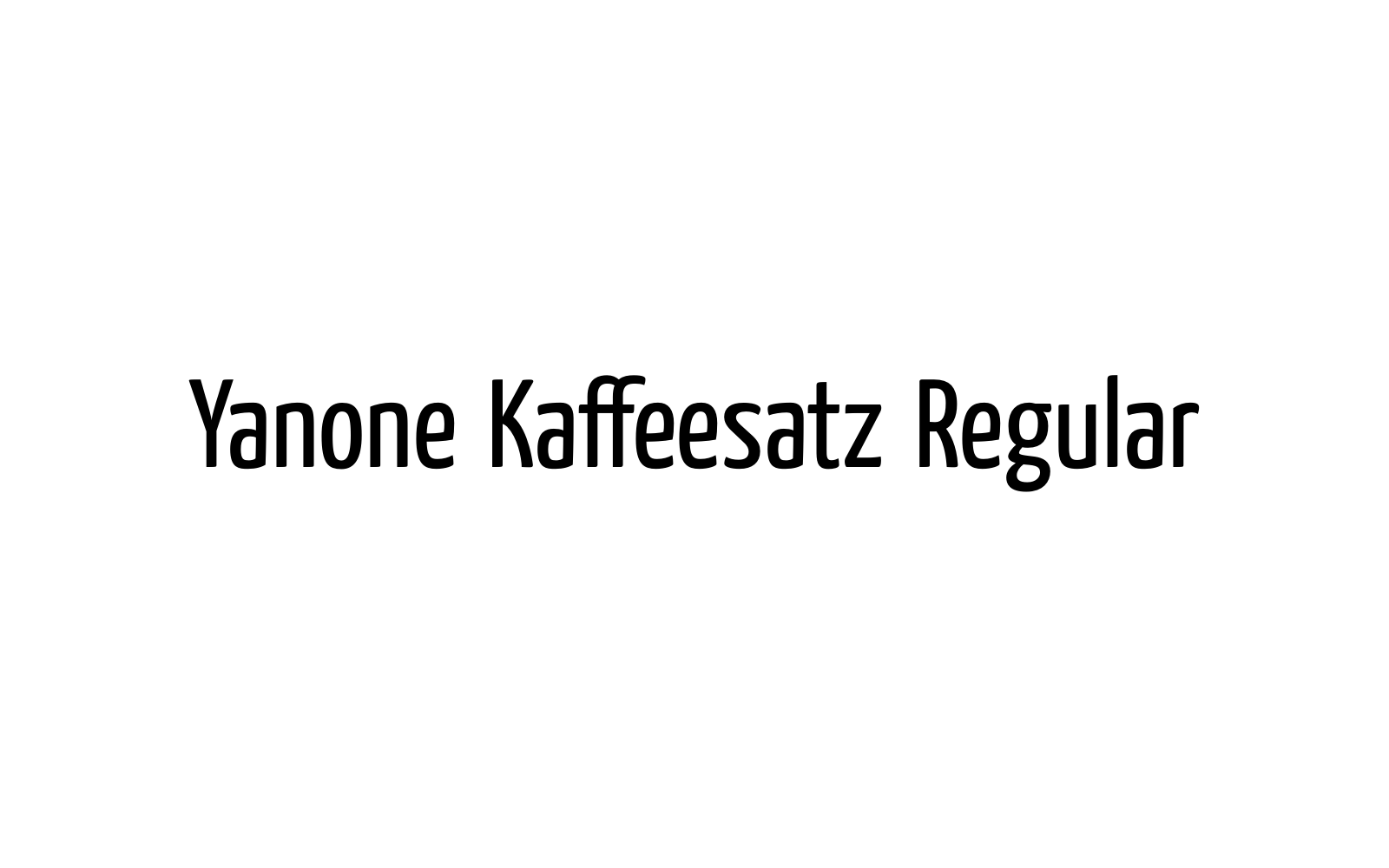 Yanone Kaffeesatz Regular