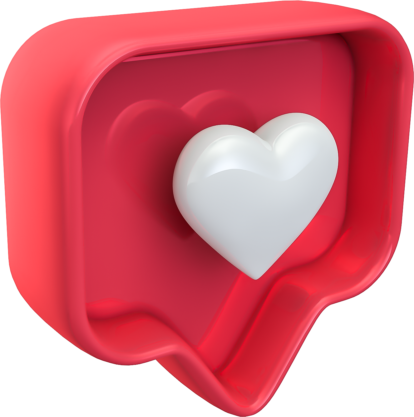 3D Instagram Like 05 Reaction Icon