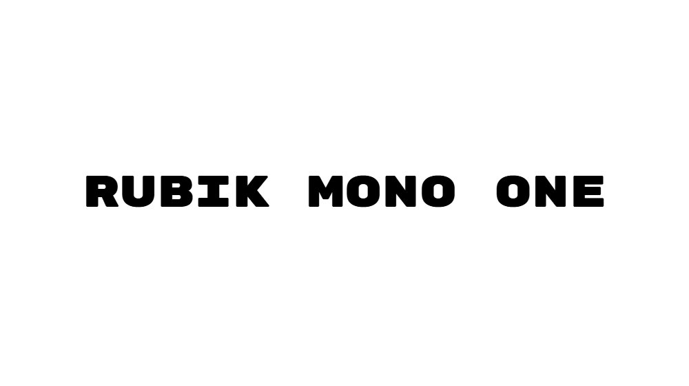 Rubik Mono One