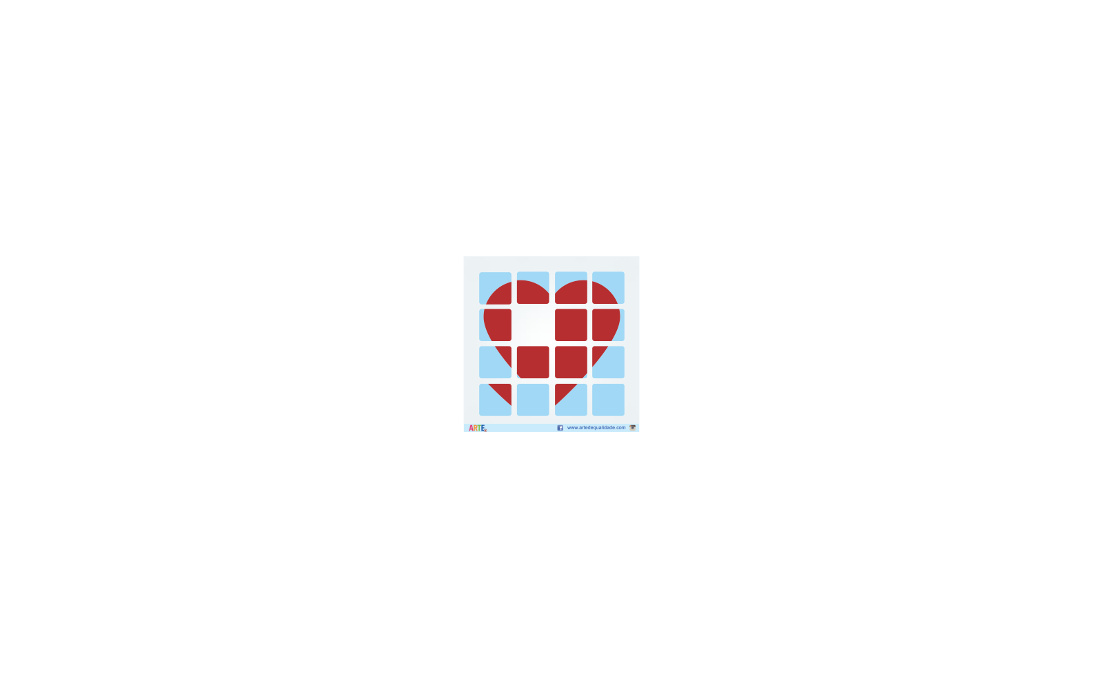 Red Blue Mosaic Heart Logo