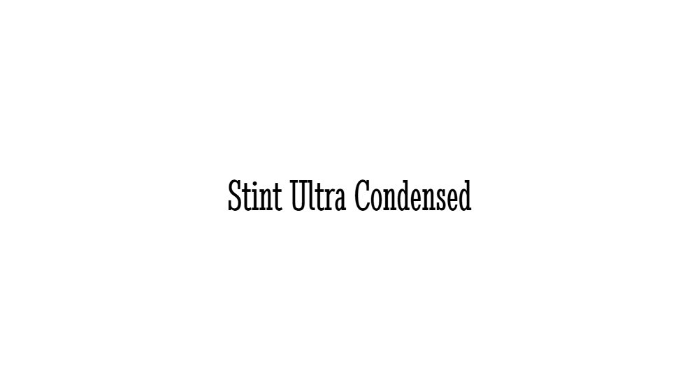 Stint Ultra Condensed