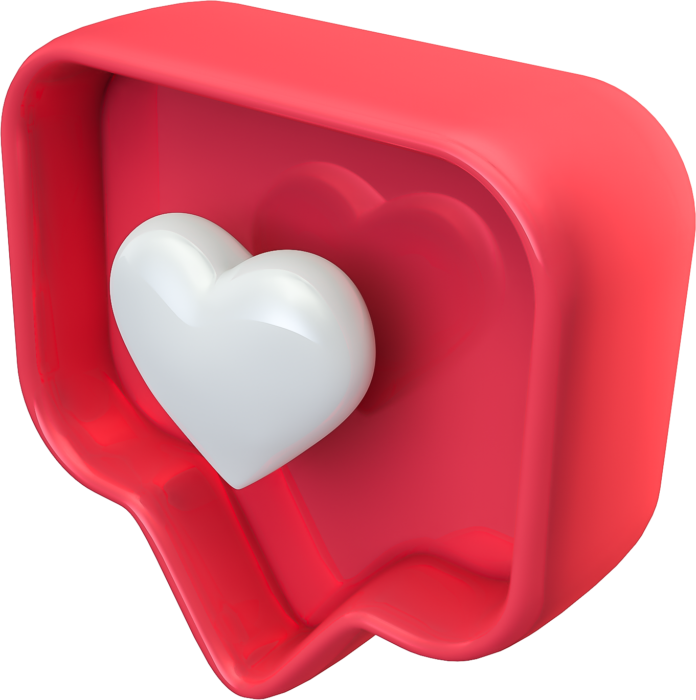 3D Instagram Like 04 Reaction Icon