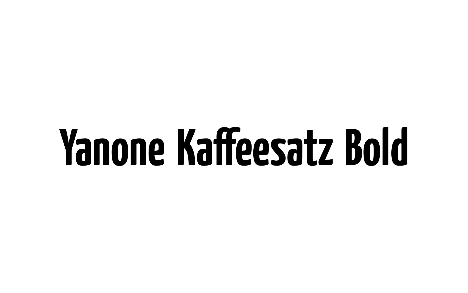 Yanone Kaffeesatz Bold