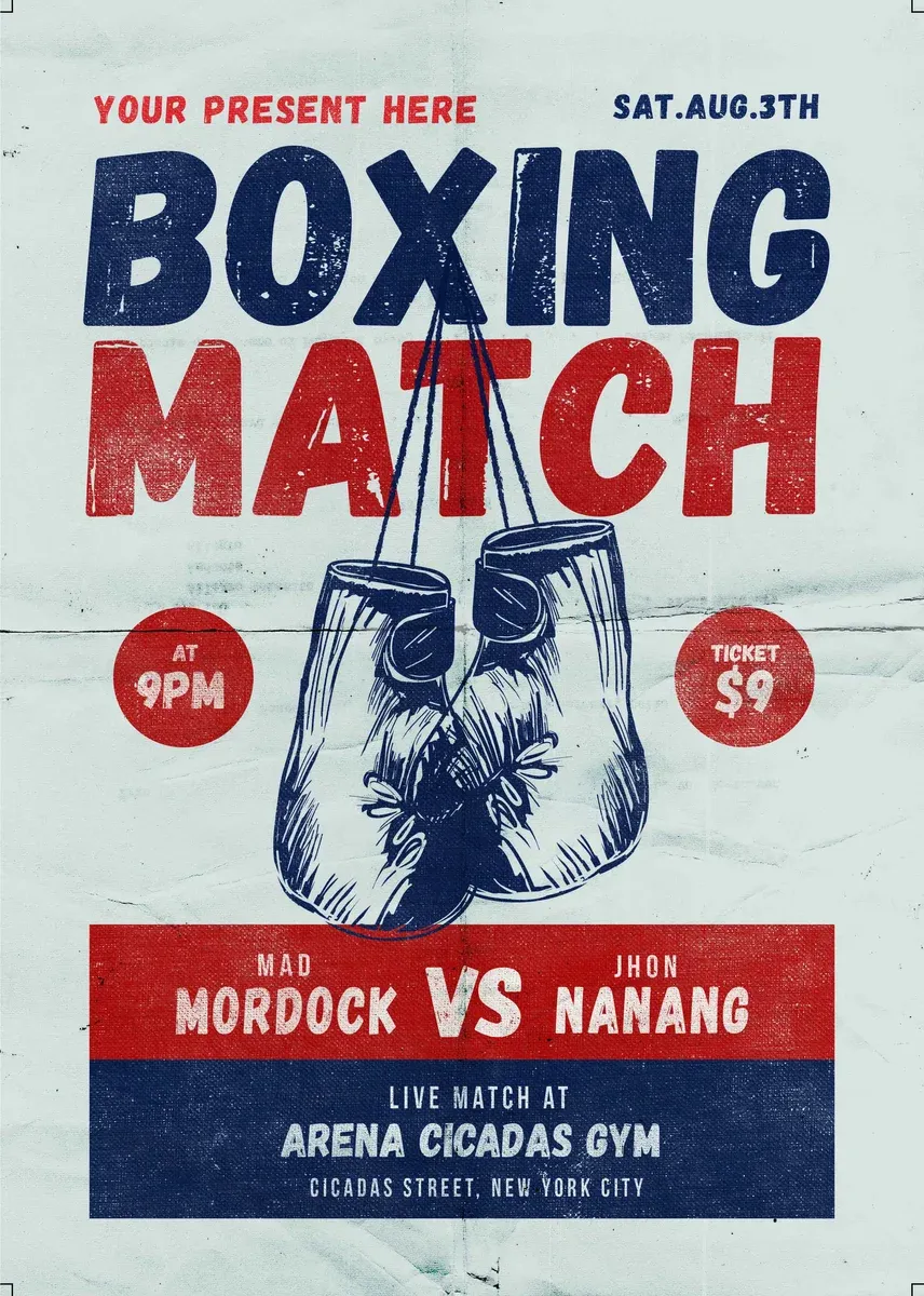 Boxing Match Flyer