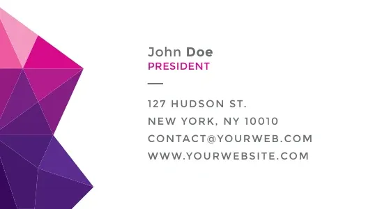 Clean Pink Pattern Stationery Business Card Back Business Card Vector Template
