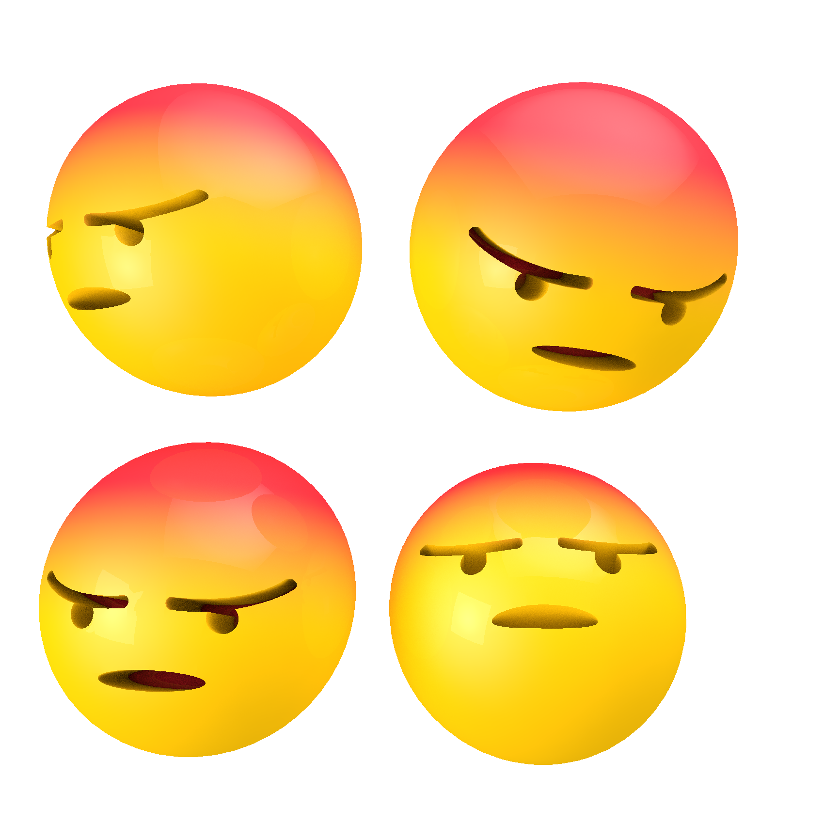 3D Grr Reaction Icon