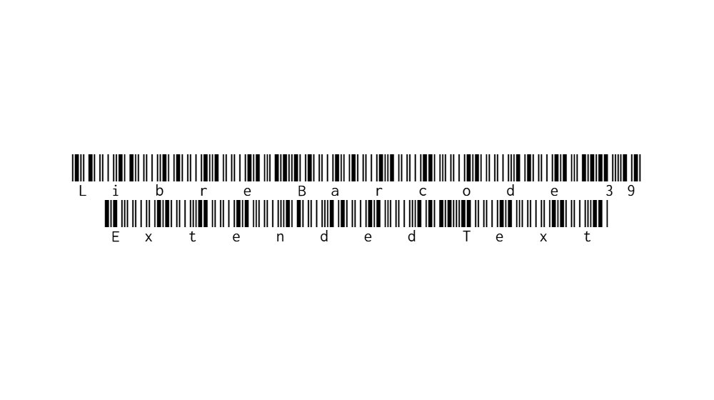 Libre Barcode 39 Extended Text