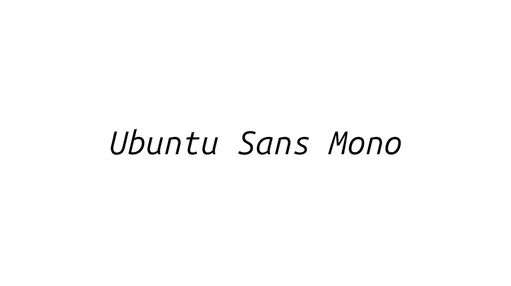 Ubuntu Sans Mono