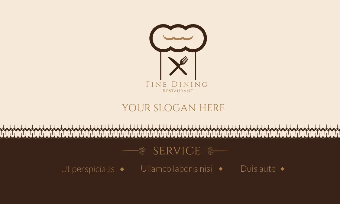 Fine Dining Restaurant Set Template