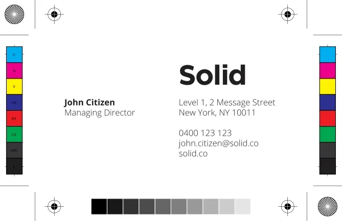 Stationery Identity Solid - Cardfront 90mmx50mm