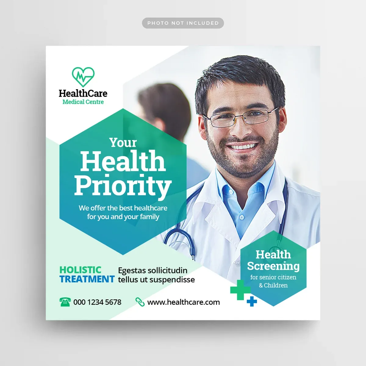 Medical Healthcare Flyer Social Media Post Web Banner Template