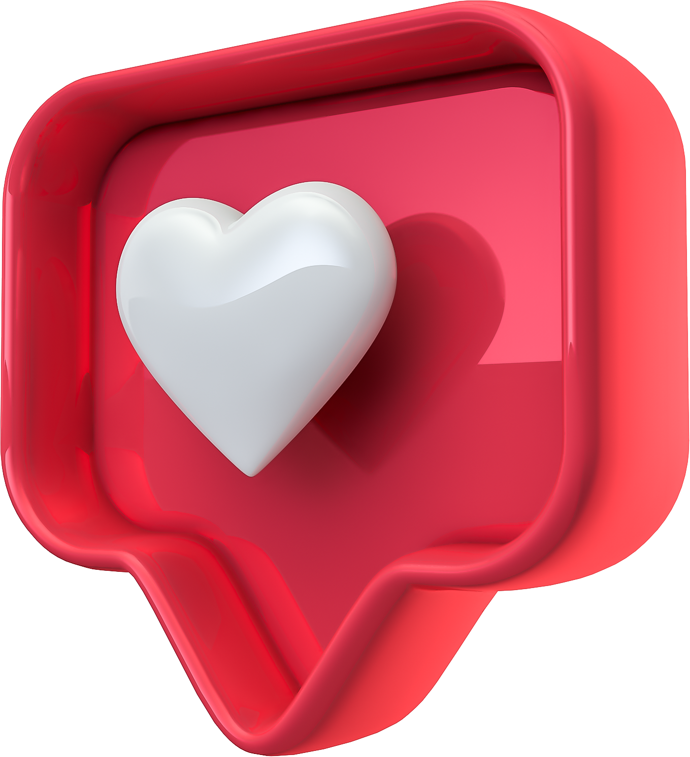 3D Instagram Like 02 Reaction Icon