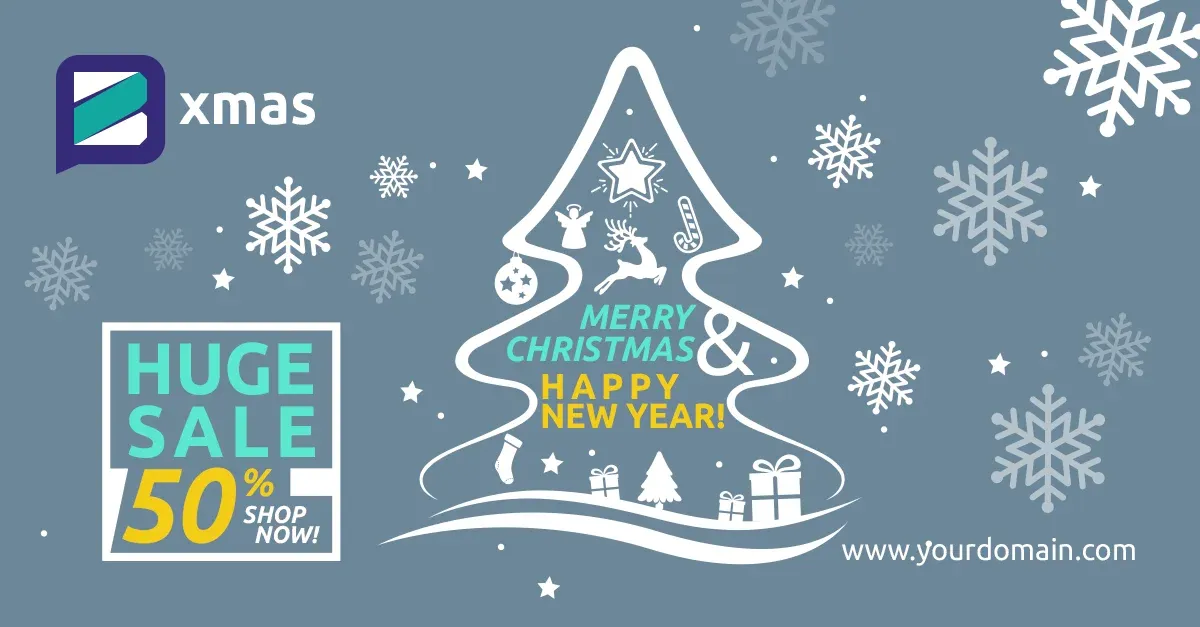 Festive Christmas Pine Garland & Lights Sale