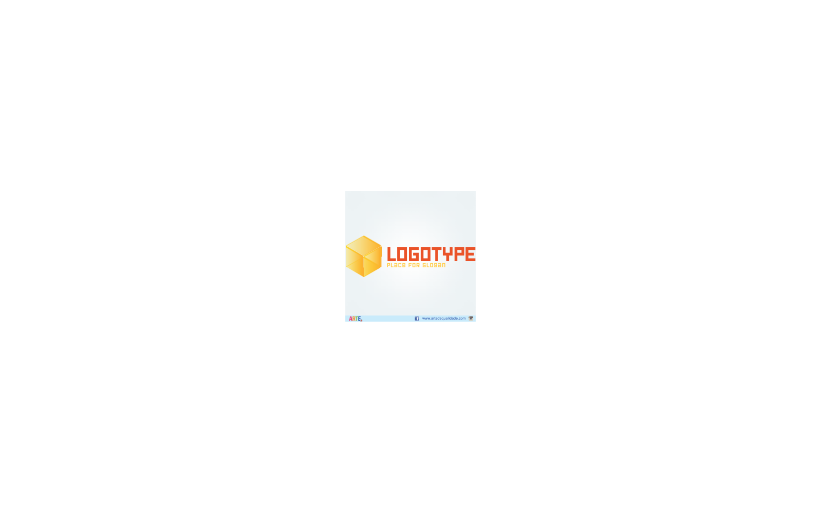 Orange Hexagon Cube Logo